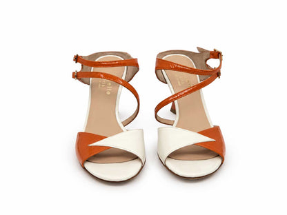 Leonor Orange & Ivory Sandals