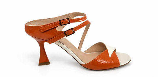 Leonor Orange & Ivory Sandals