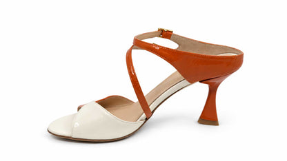 Leonor Orange & Ivory Sandals