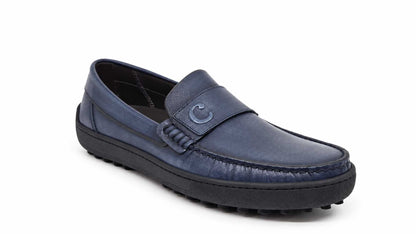 Orfeo Navy Driving Loafers