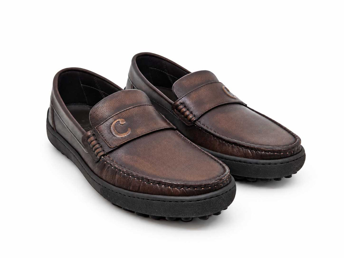 Orfeo Brown Driving Loafers