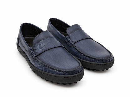 Orfeo Navy Driving Loafers