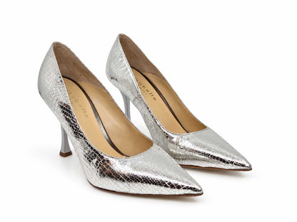 Aurora Silver Court Shoes