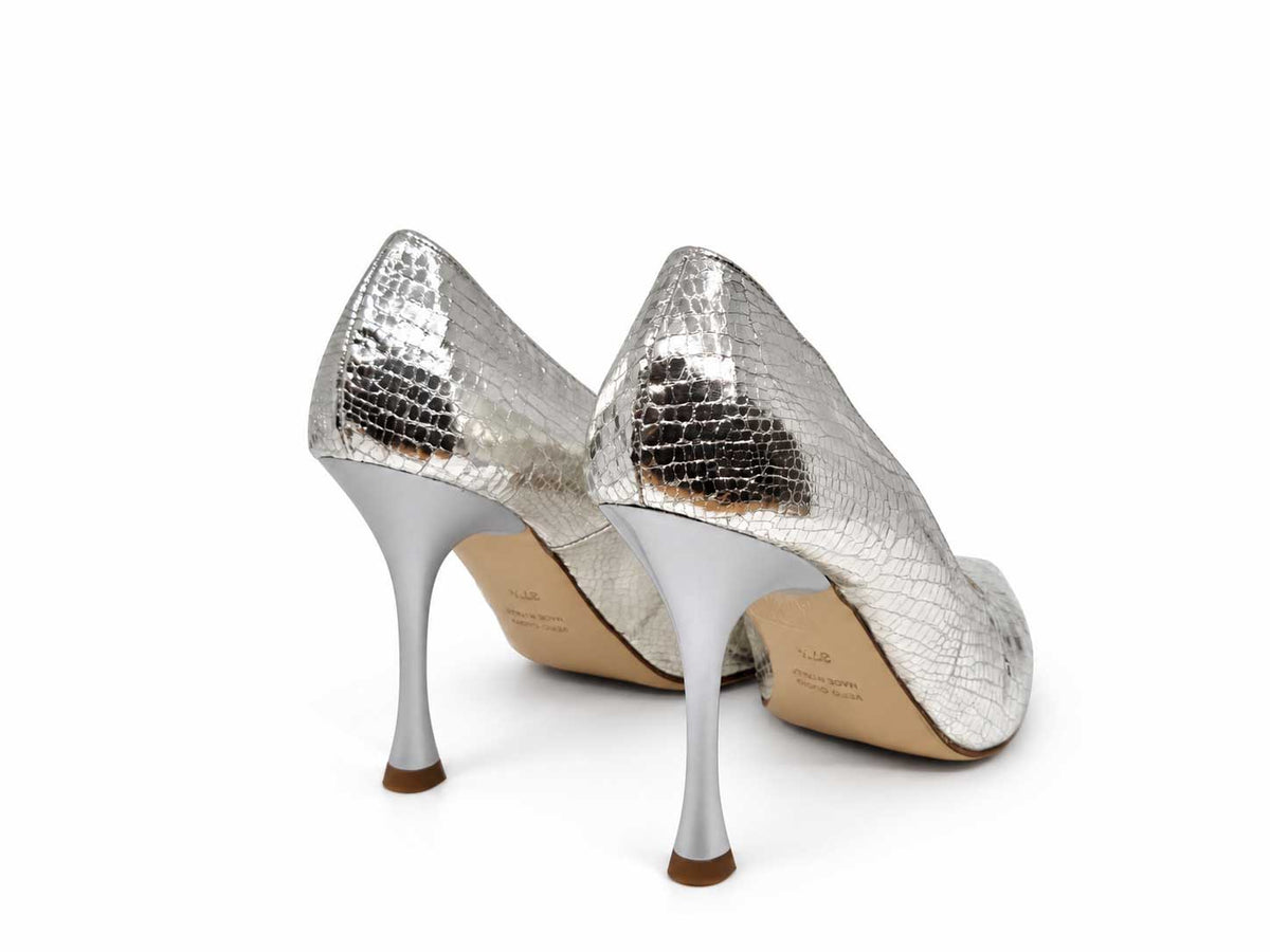 Aurora Silver Court Shoes