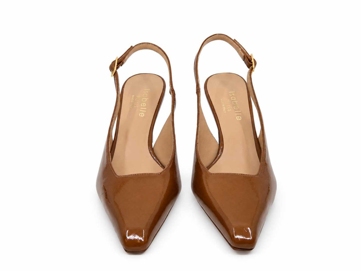 Eufemia Cognac Slingback Pumps
