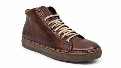 Beniamino Brown High-Top Sneakers