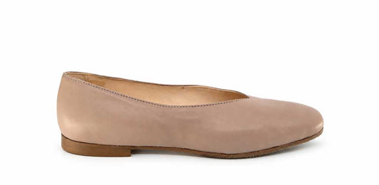 Alba Nude Leather Ballet Flats