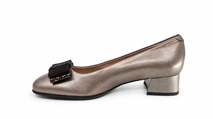 Rosalba Metallic Taupe Court Shoes
