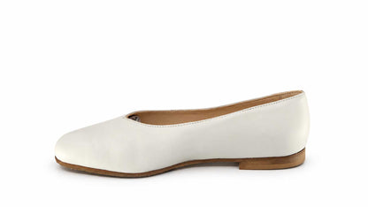 Alba Cream Leather Ballet Flats