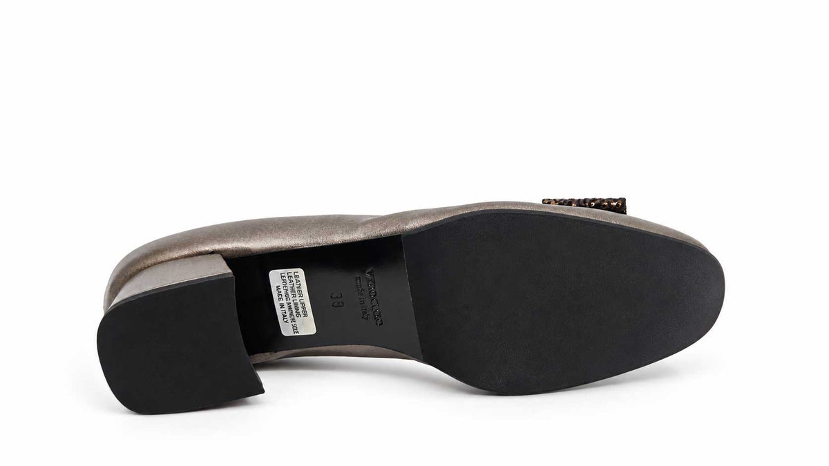 Rosalba Metallic Taupe Court Shoes