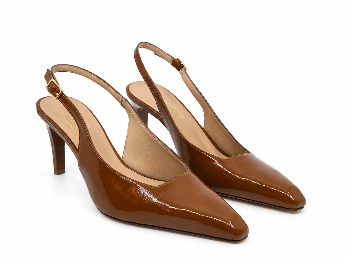 Eufemia Cognac Slingback Pumps