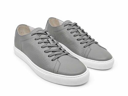 Lorenzo Grey Leather Sneakers