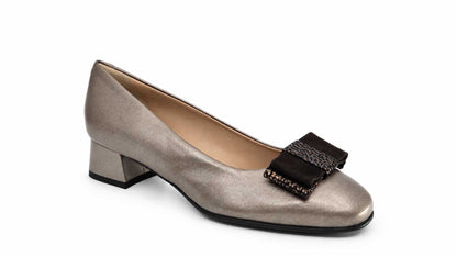 Rosalba Metallic Taupe Court Shoes