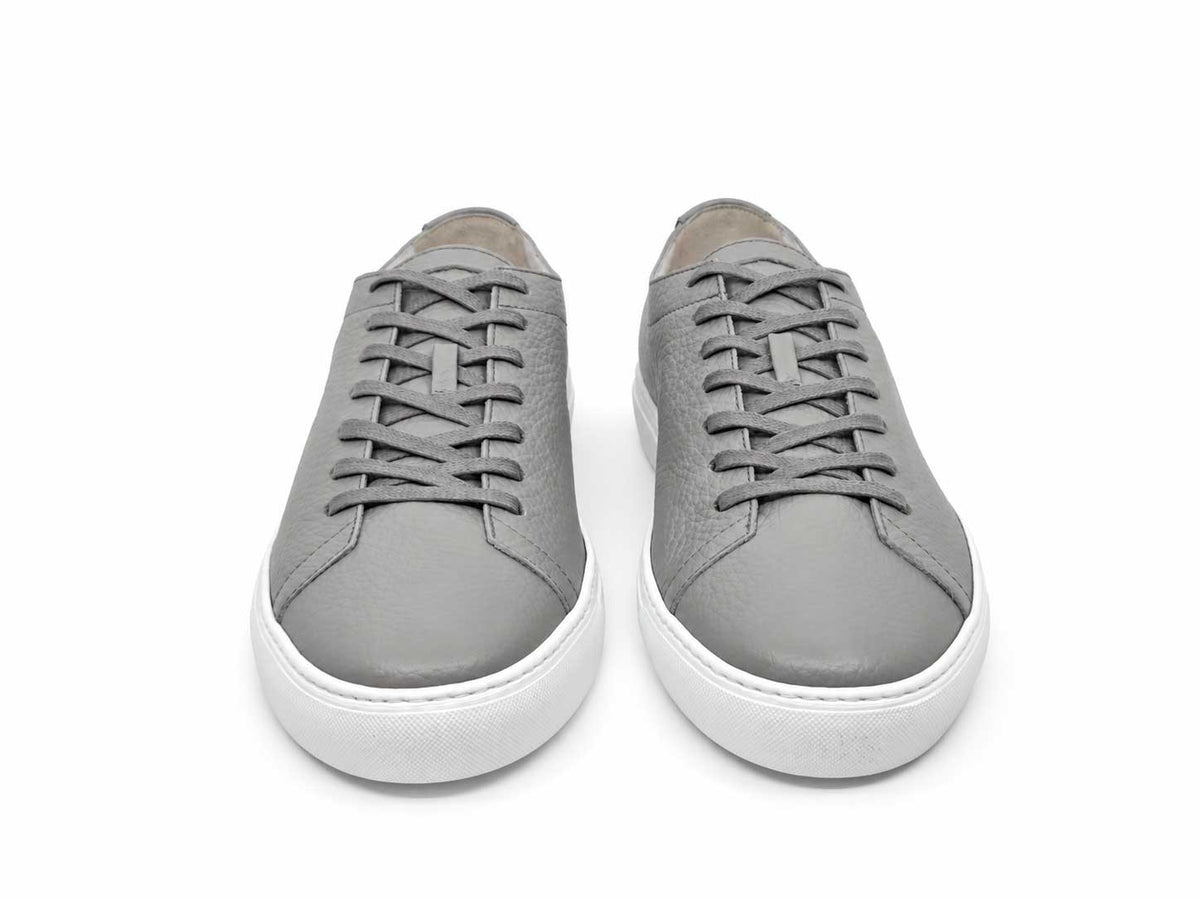 Lorenzo Grey Leather Sneakers