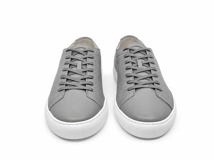 Lorenzo Grey Leather Sneakers