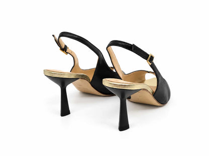 Isabelle Paris Rosalia Black Slingbacks
