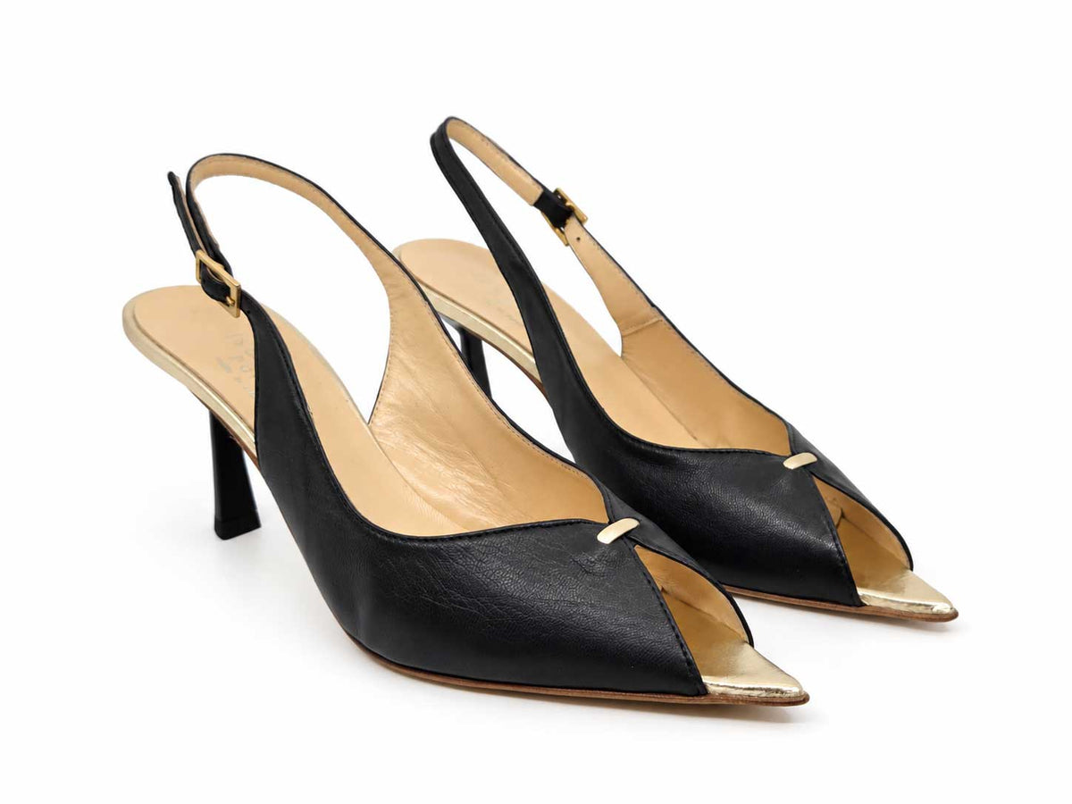 Isabelle Paris Rosalia Black Slingbacks