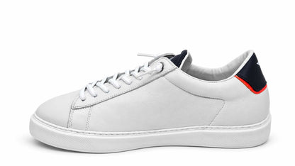 Renzo White Leather Sneakers