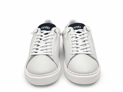 Renzo White Leather Sneakers