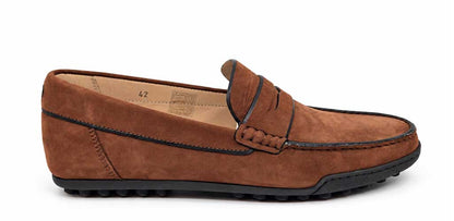 Riccardo Mid Brown Nabuk Leather Loafers