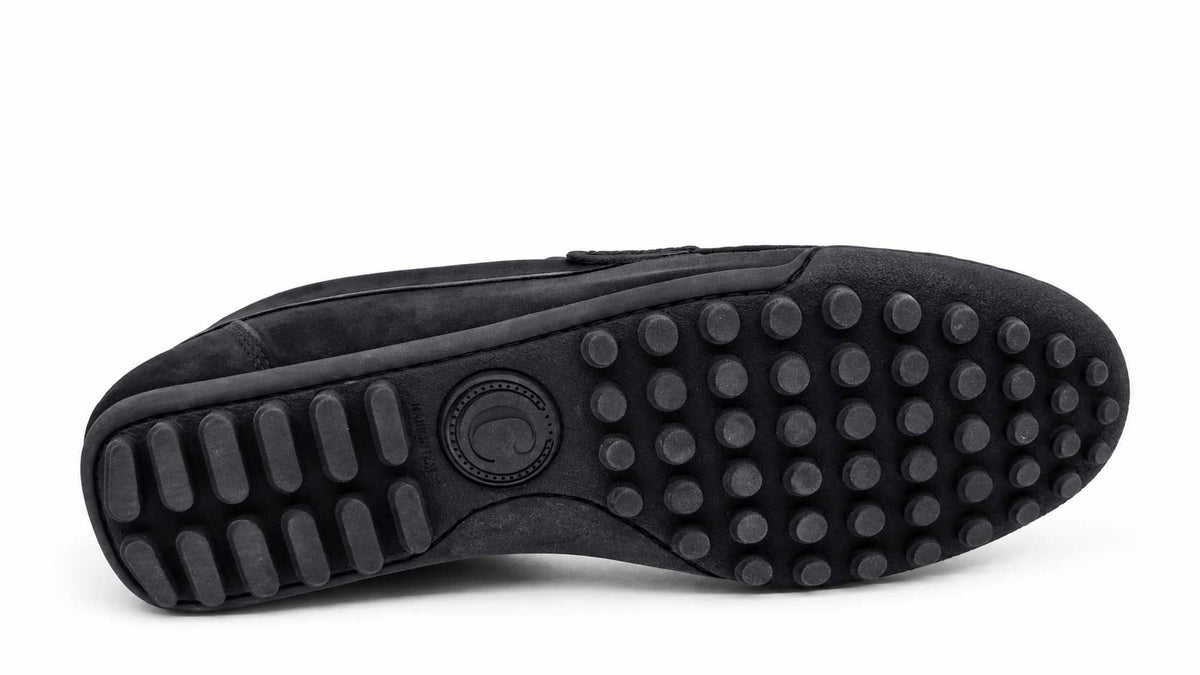 Riccardo Black Nabuk Leather Loafers