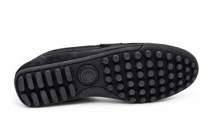 Riccardo Black Nabuk Leather Loafers
