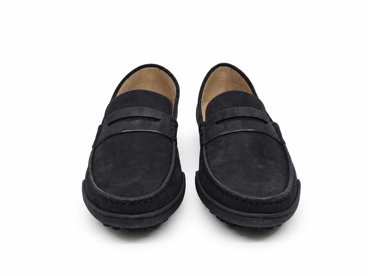 Riccardo Black Nabuk Leather Loafers