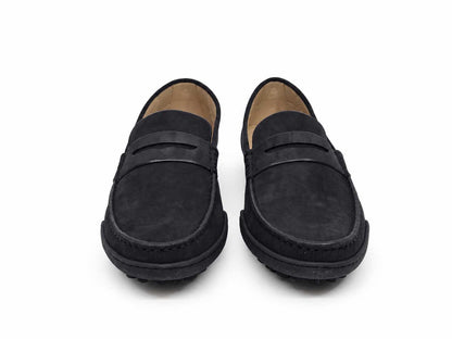 Riccardo Black Nabuk Leather Loafers