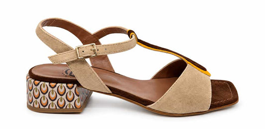 Annalisa Beige T-Bar Sandals