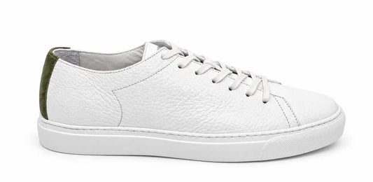Alessio White & Olive Sneakers
