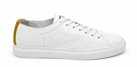 Alessio White & Mustard Sneakers
