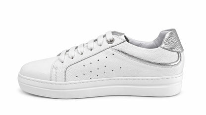Luciana White & Silver Sneakers