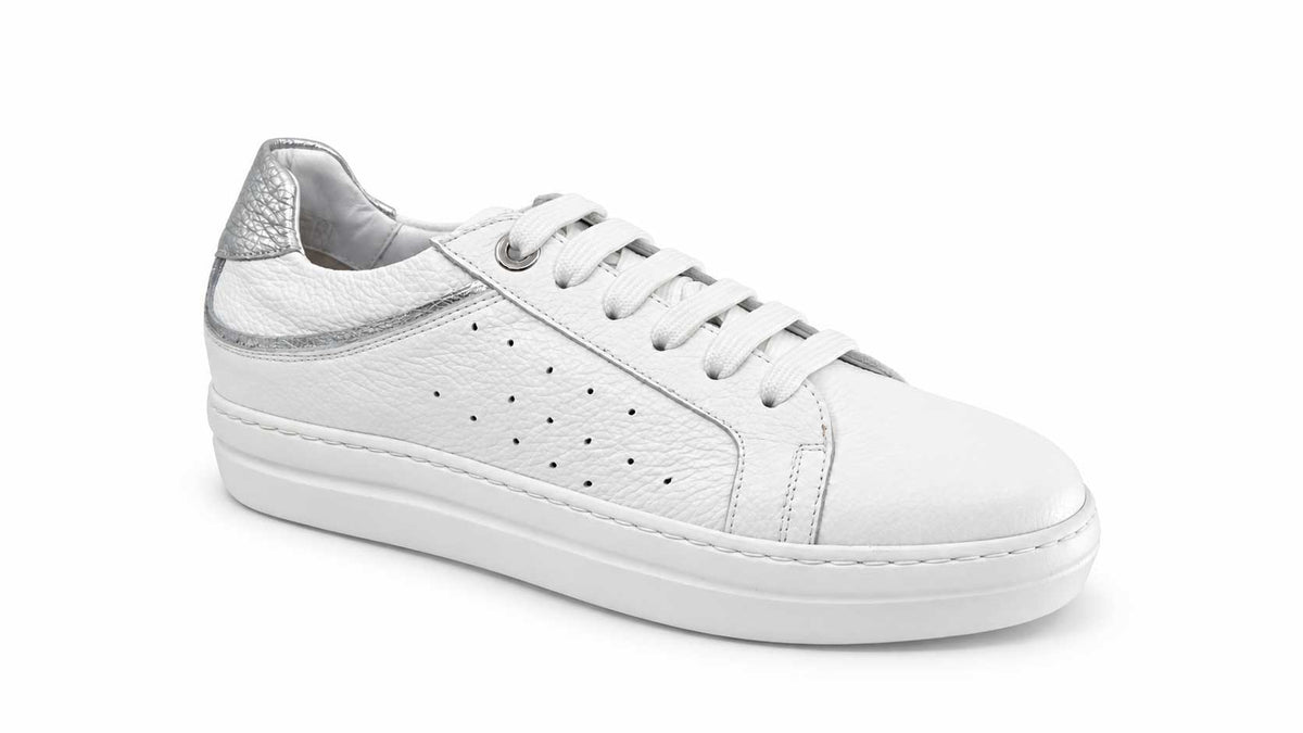 Luciana White & Silver Sneakers