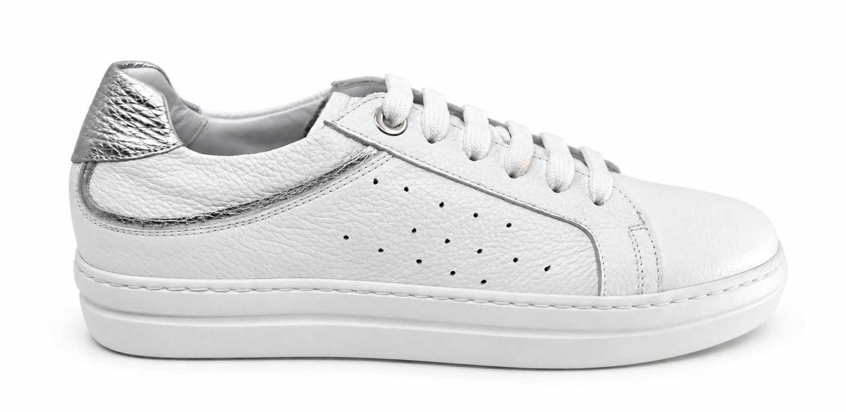 Luciana White & Silver Sneakers