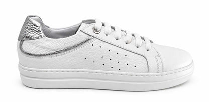 Luciana White & Silver Sneakers