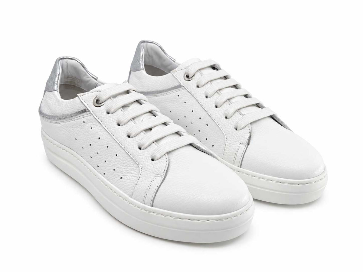 Luciana White & Silver Sneakers