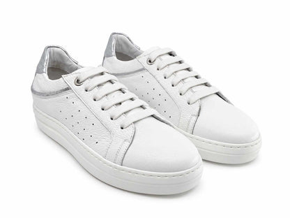 Luciana White & Silver Sneakers