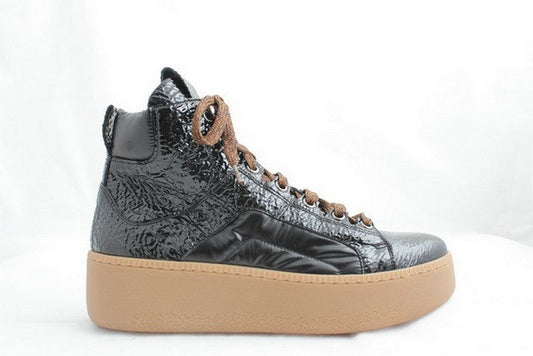 7021B Black Women's High-Top Sneakers