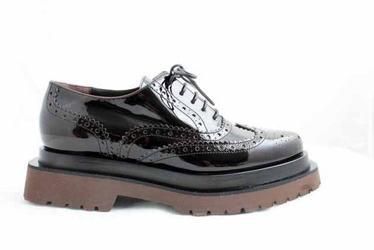 7286 Dark Brown Women's Lace-Up Shoes