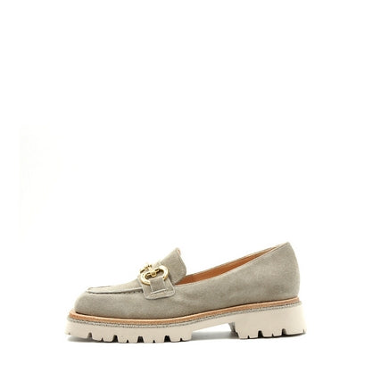 8710 Grey Suede Women's Loafers