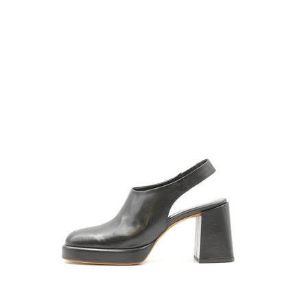 8824 Black Women's Slingback Platforms