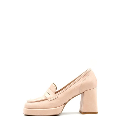 8825P Pink Women's Leather Loafers
