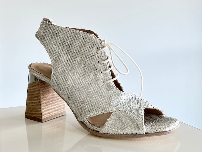 Gold Women's Lace-Up Sandals