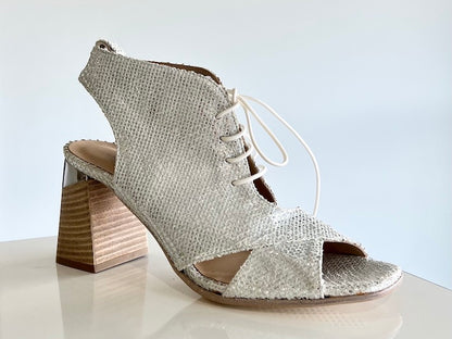 Gold Women's Lace-Up Sandals